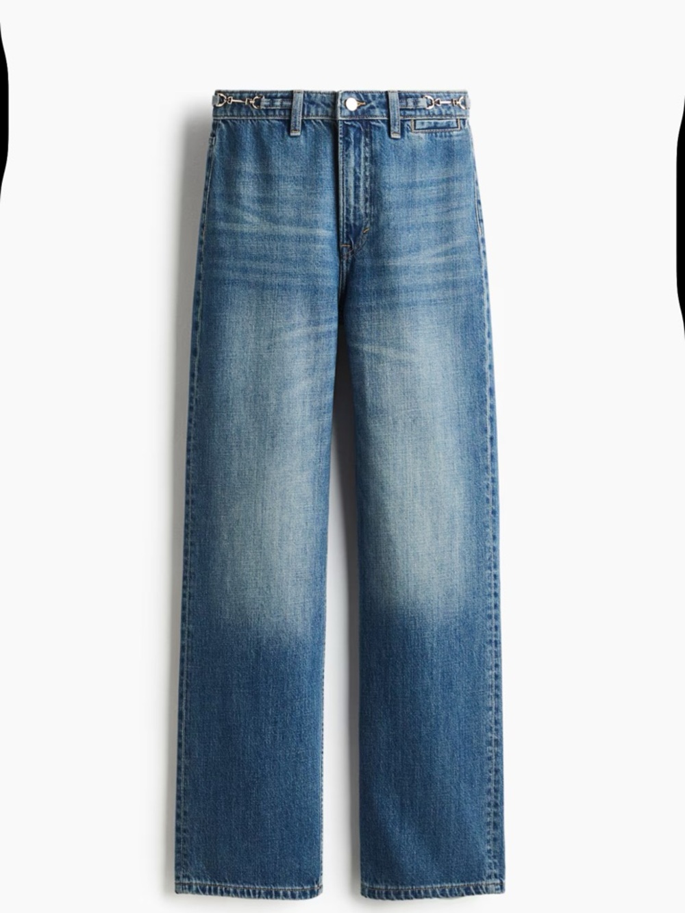 NWT H&M Straight High Jeans Blue Denim - Size 8 SOLD OUT ONLINE